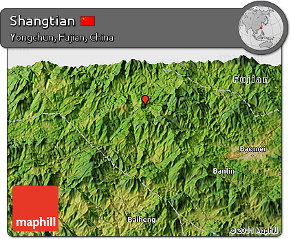 Satellite 3D Map of Shangtian