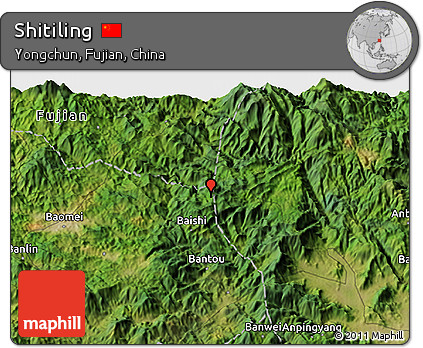 Satellite 3D Map of Shitiling
