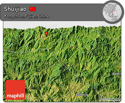 Satellite 3D Map of Shuijiao