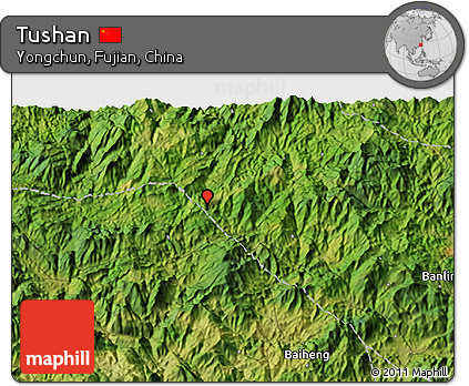 Satellite 3D Map of Tushan