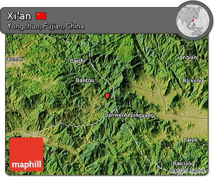 Satellite 3D Map of Xi'an