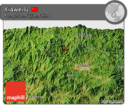 Satellite 3D Map of Xiaweilu