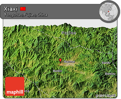 Satellite 3D Map of Xiaxi