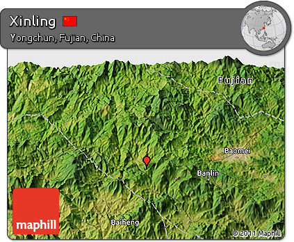 Satellite 3D Map of Xinling