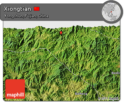Satellite 3D Map of Xiongtian