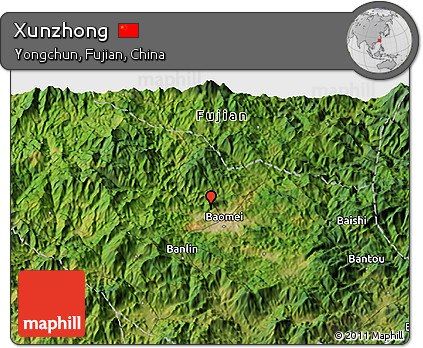 Satellite 3D Map of Xunzhong