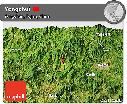 Satellite 3D Map of Yongshui