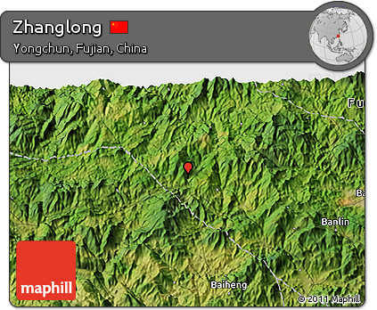 Satellite 3D Map of Zhanglong