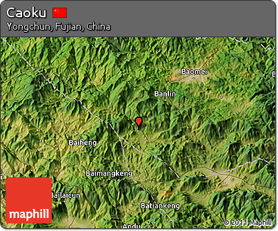 Satellite 3D Map of Caoku