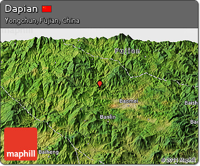 Satellite 3D Map of Dapian