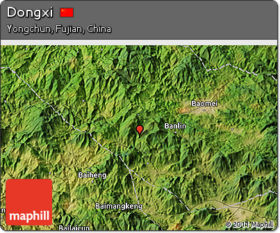 Satellite 3D Map of Dongxi