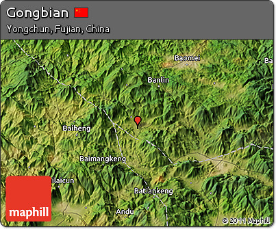 Satellite 3D Map of Gongbian