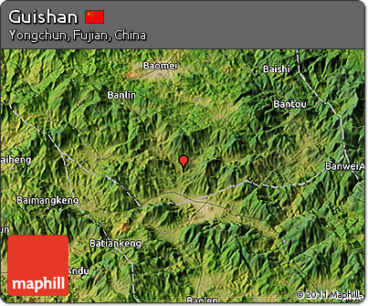 Satellite 3D Map of Guishan