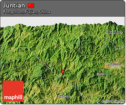Satellite 3D Map of Juntian