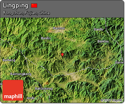 Satellite 3D Map of Lingping