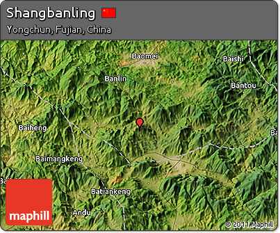 Satellite 3D Map of Shangbanling
