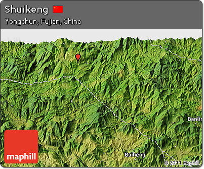 Satellite 3D Map of Shuikeng