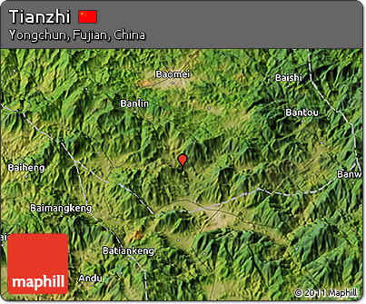 Satellite 3D Map of Tianzhi