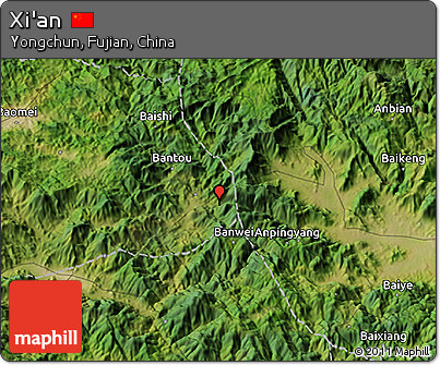 Satellite 3D Map of Xi'an