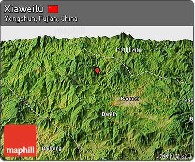 Satellite 3D Map of Xiaweilu