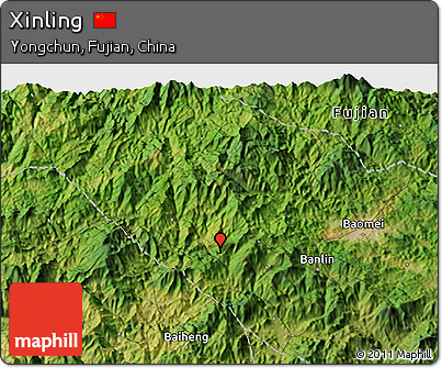 Satellite 3D Map of Xinling
