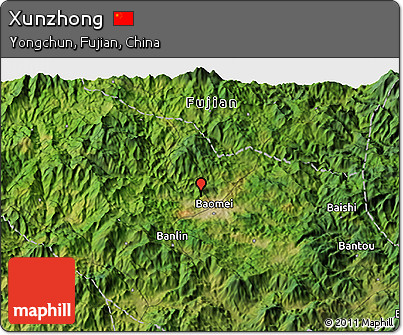 Satellite 3D Map of Xunzhong