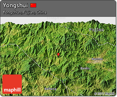 Satellite 3D Map of Yongshui