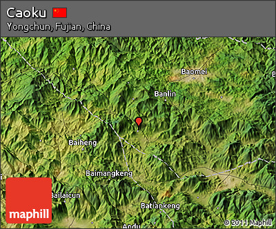 Satellite 3D Map of Caoku
