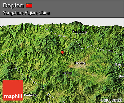 Satellite 3D Map of Dapian