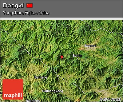 Satellite 3D Map of Dongxi