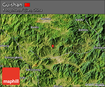 Satellite 3D Map of Guishan