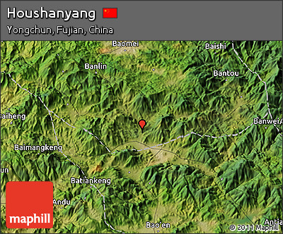Satellite 3D Map of Houshanyang