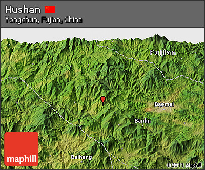 Satellite 3D Map of Hushan