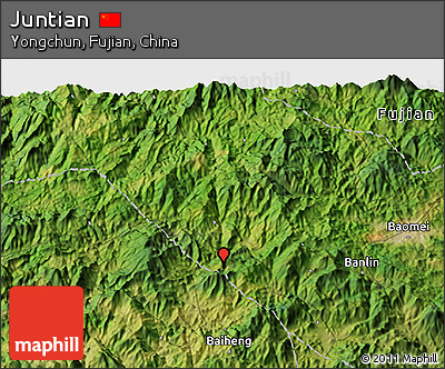 Satellite 3D Map of Juntian