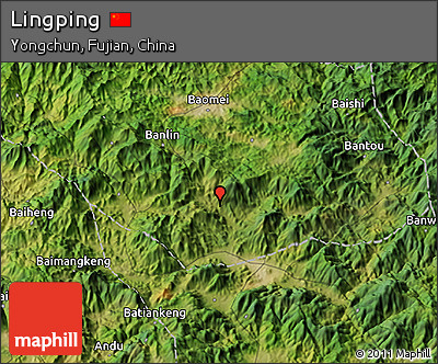 Satellite 3D Map of Lingping