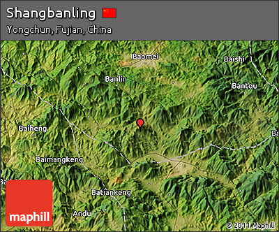 Satellite 3D Map of Shangbanling