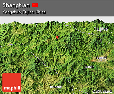 Satellite 3D Map of Shangtian