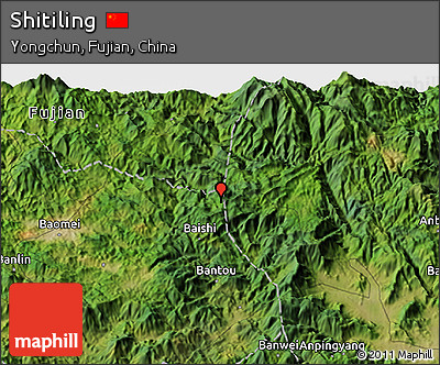 Satellite 3D Map of Shitiling