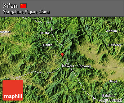 Satellite 3D Map of Xi'an