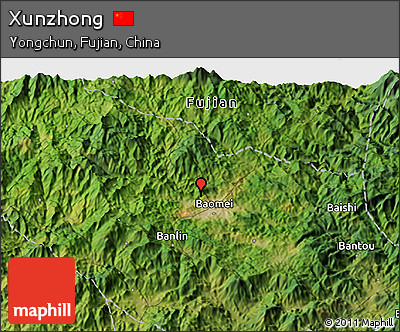 Satellite 3D Map of Xunzhong