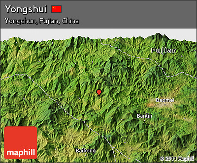 Satellite 3D Map of Yongshui