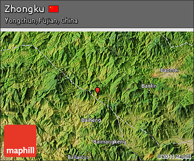 Satellite 3D Map of Zhongku