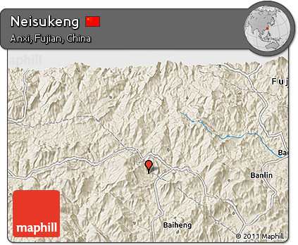 Shaded Relief 3D Map of Neisukeng