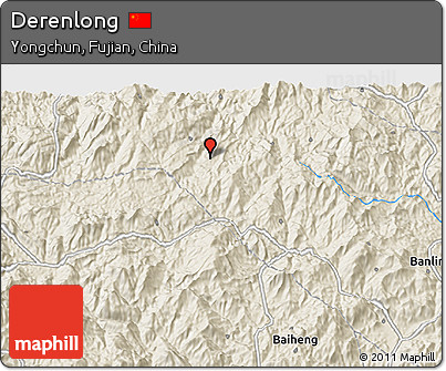 Shaded Relief 3D Map of Derenlong