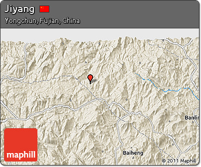 Shaded Relief 3D Map of Jiyang