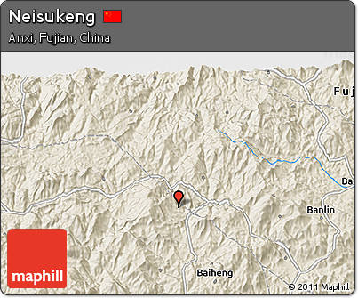 Shaded Relief 3D Map of Neisukeng