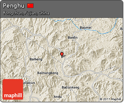 Shaded Relief 3D Map of Penghu