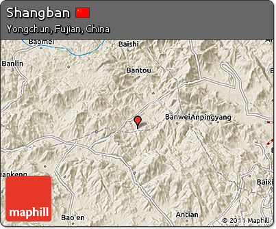 Shaded Relief 3D Map of Shangban