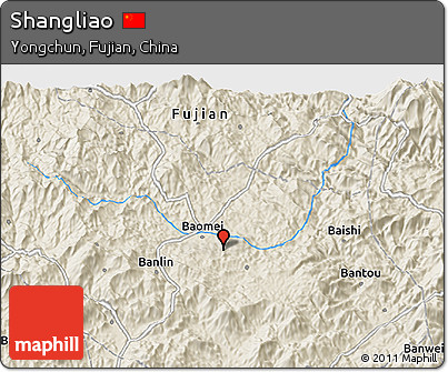 Shaded Relief 3D Map of Shangliao
