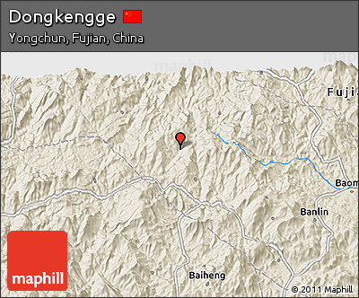 Shaded Relief 3D Map of Dongkengge